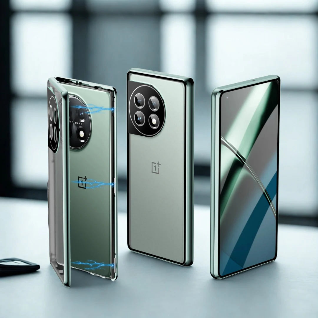 Magnetic Dual-Shield Glass Case for OnePlus