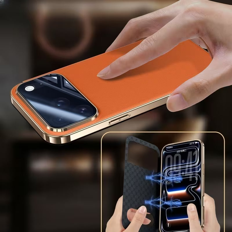 Slim Magnetic Leather Flip Case with Full Body Protection