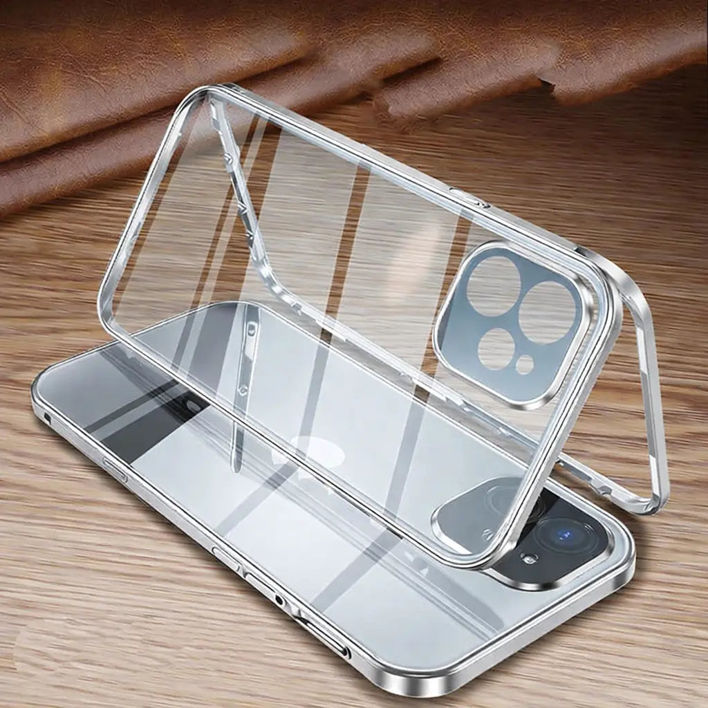 iPhone aluminium frame case with camera protection - midnight black