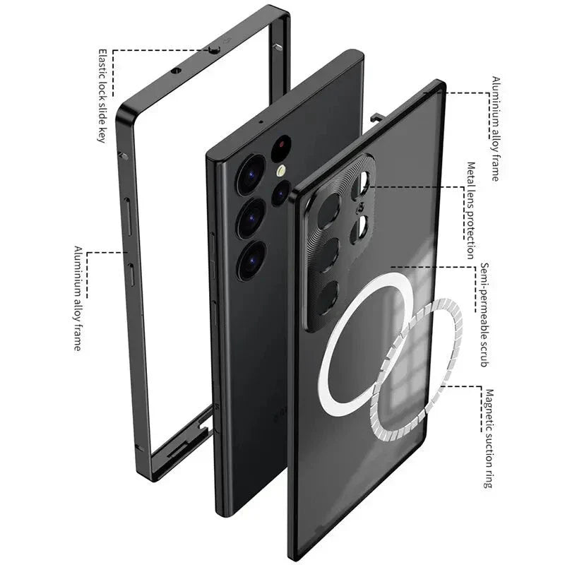 Luxury Ultra-Thin Magsafe Matte Metal Frame Case.