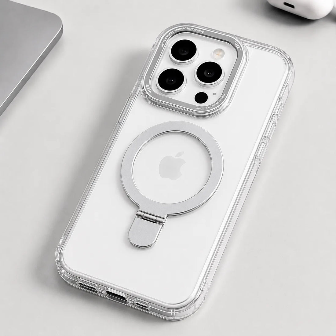 Metal Camera Guard Ring Stand Case