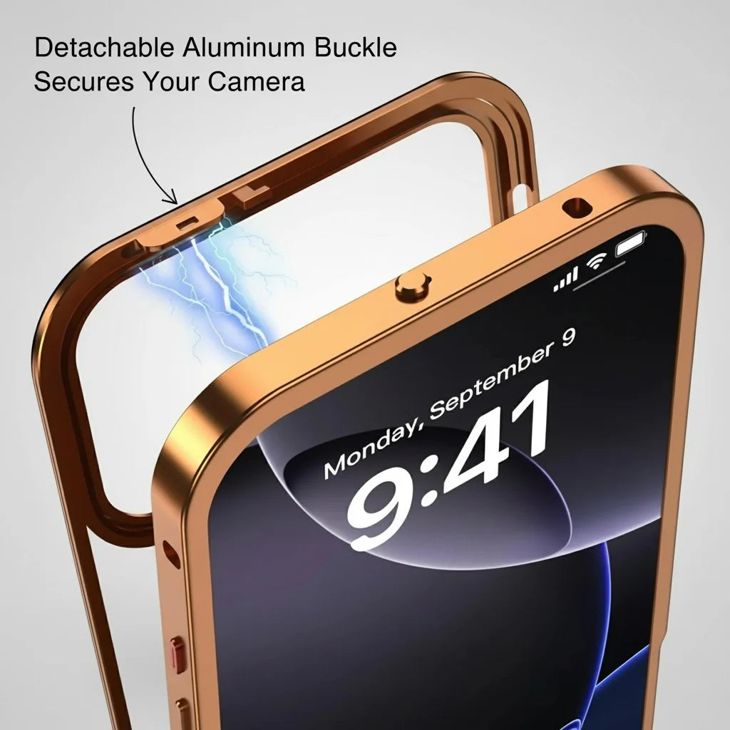 Clear Back Metal Edge iPhone Case with Anti-Yellow Glass