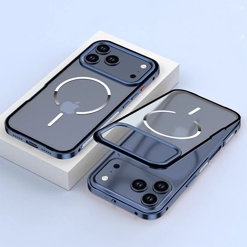 iPhone Metal Edge Glass Cover – Slim & Durable Design