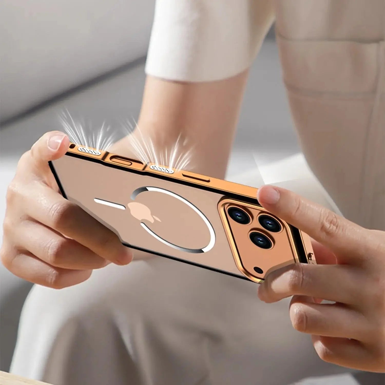 Metal Edge Glass Case for iPhone by Casesaccessories