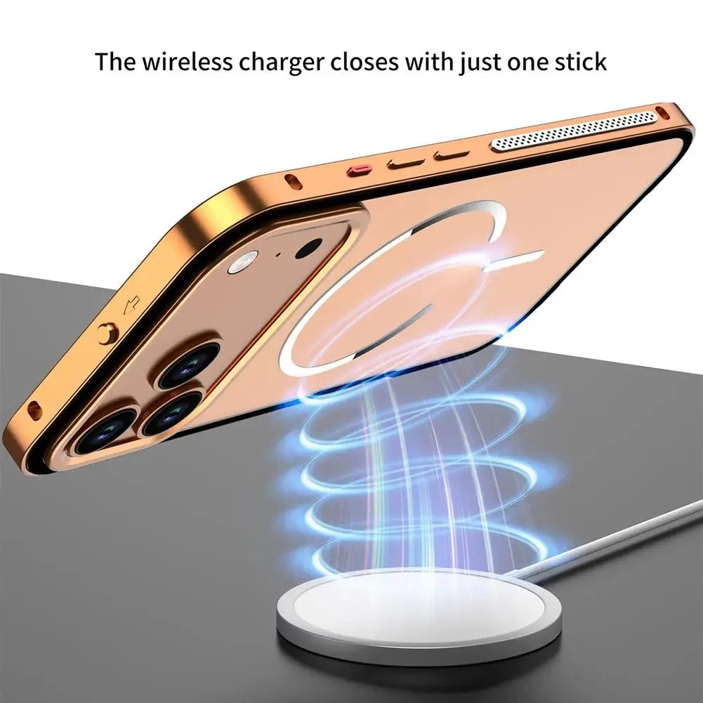 Metal Edge Glass Case for iPhone by Casesaccessories