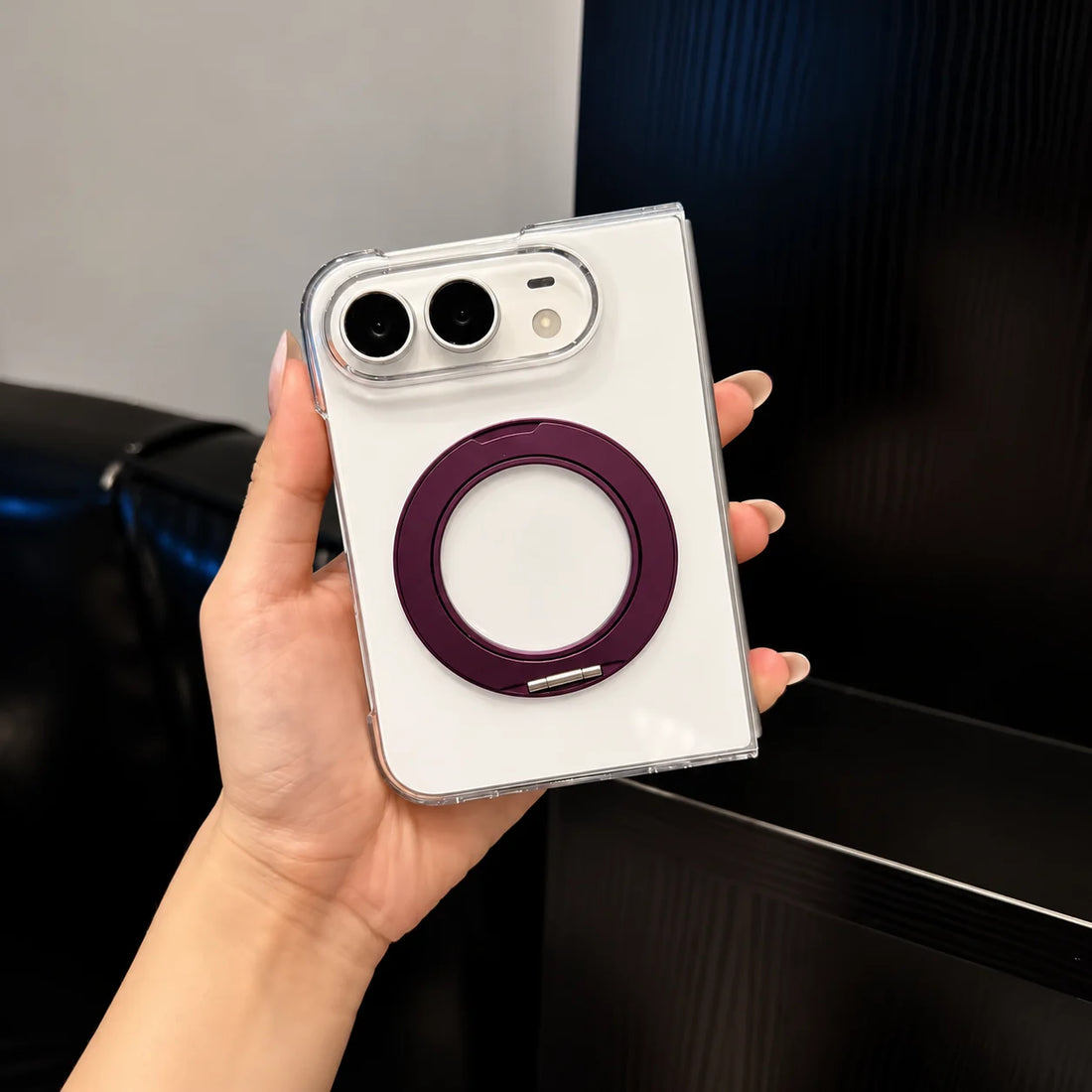iPhone Duo Fold Shockproof Case with 360° Rotating Kickstand