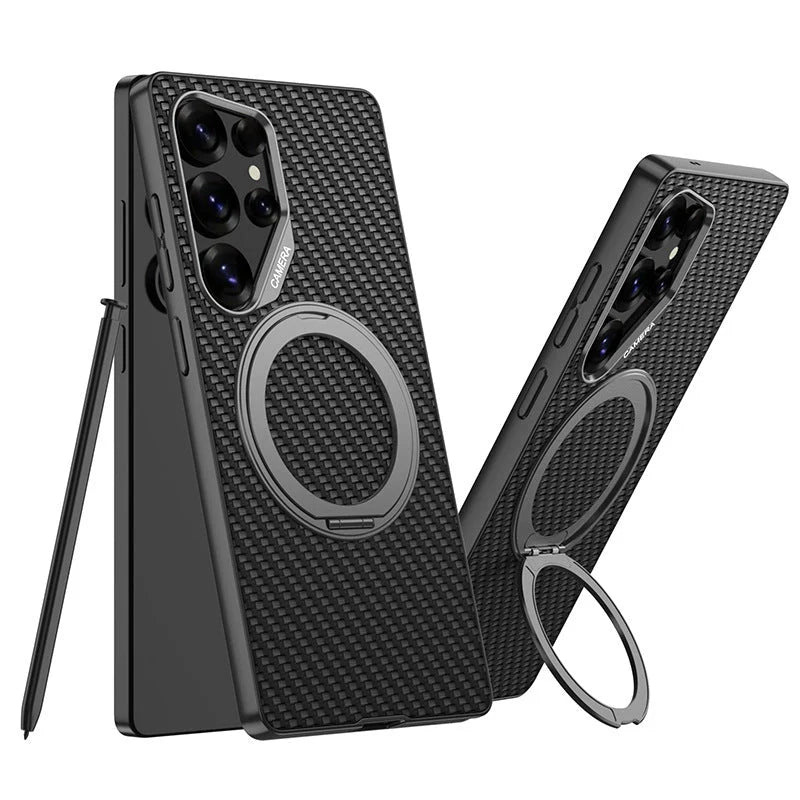 Magnetic Ring Carbon Armor Case