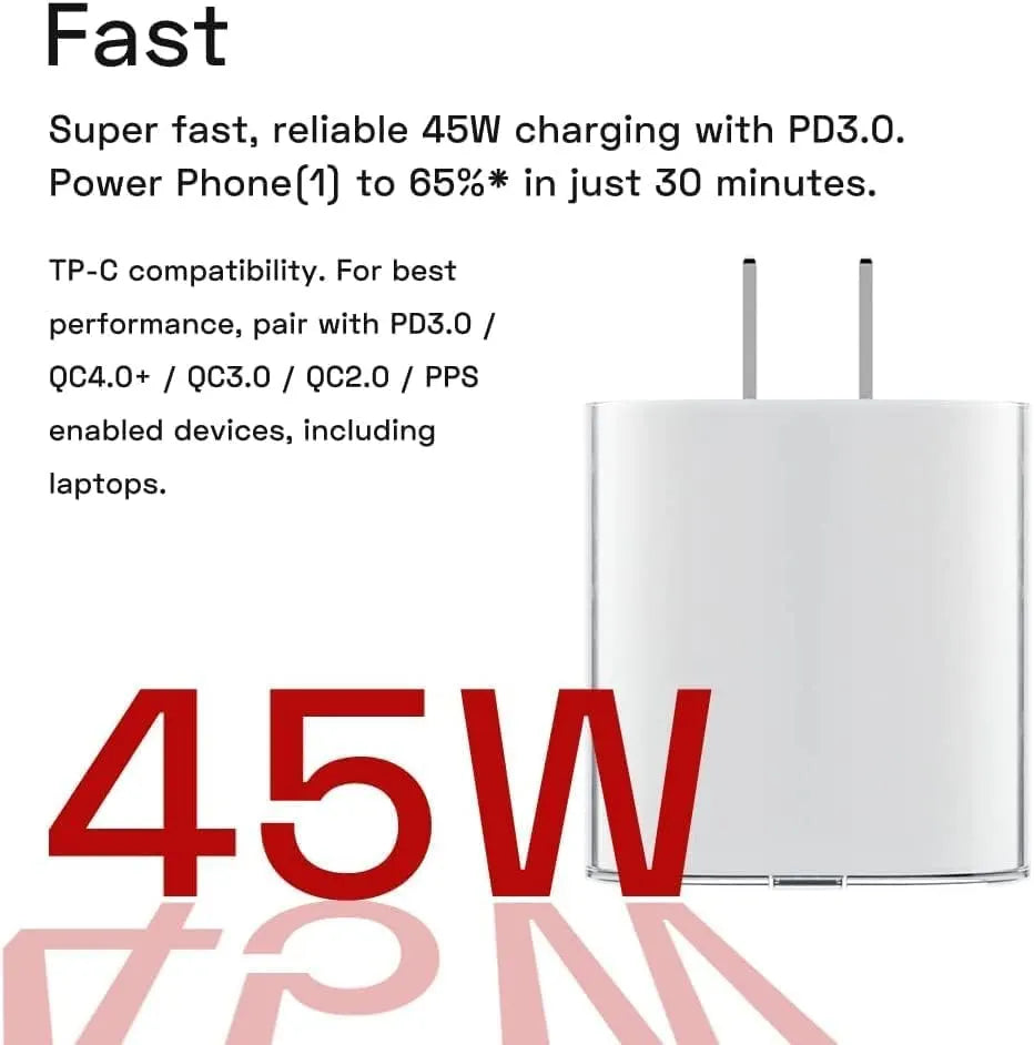 Nothing Phone Charger 45W USB-C Fast Charger