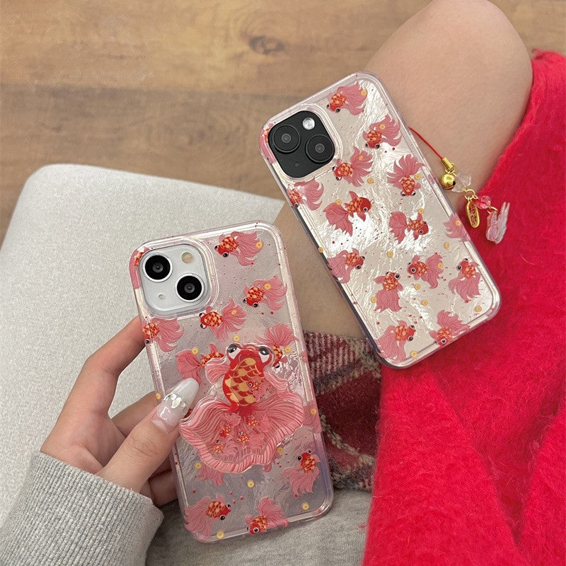 Adorable Playful Gold Fishy Case - iPhone