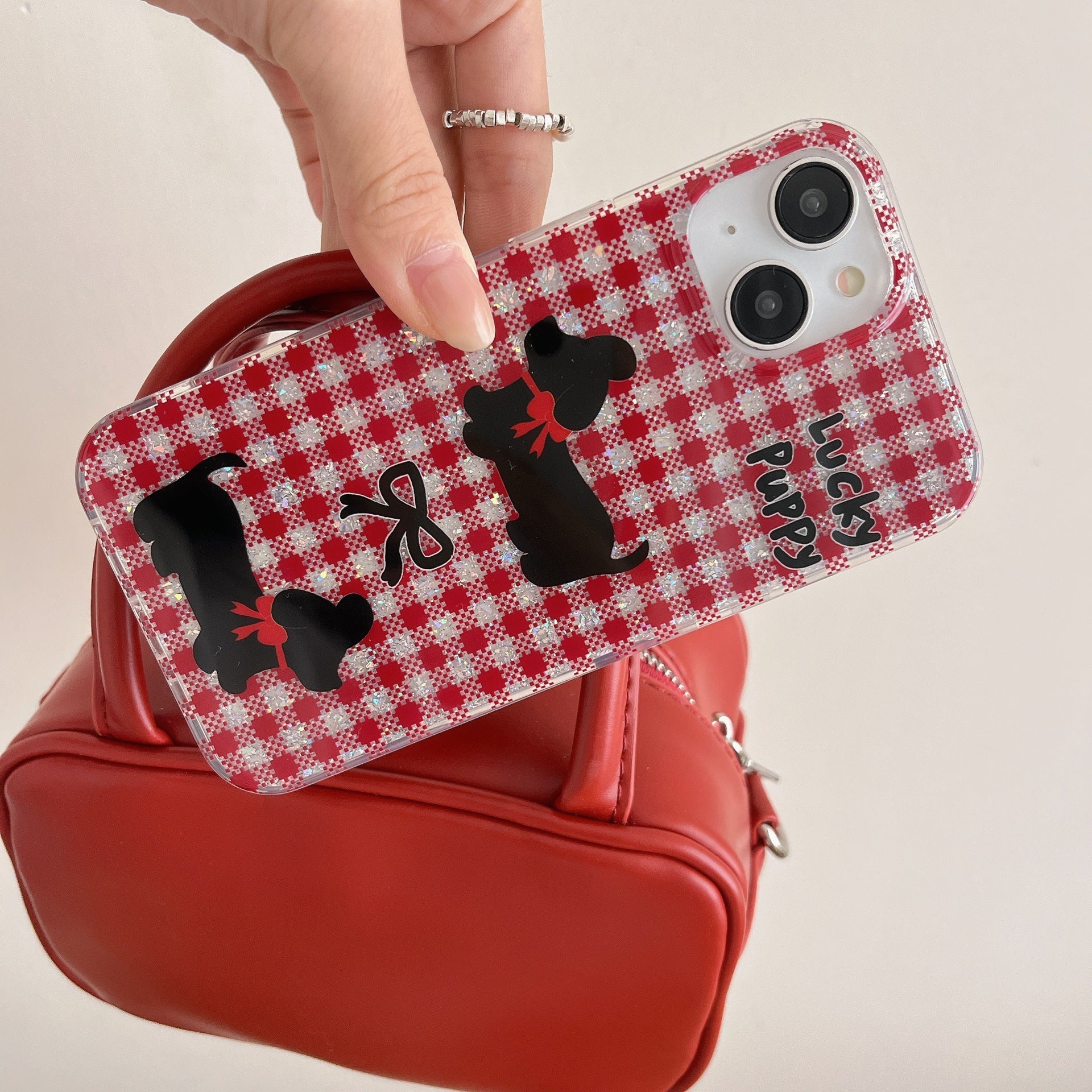 Vintage Pink Plaid Pup