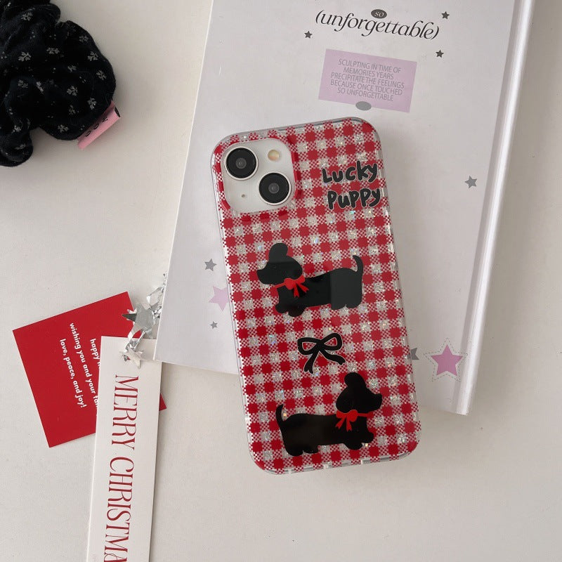 Vintage Pink Plaid Pup