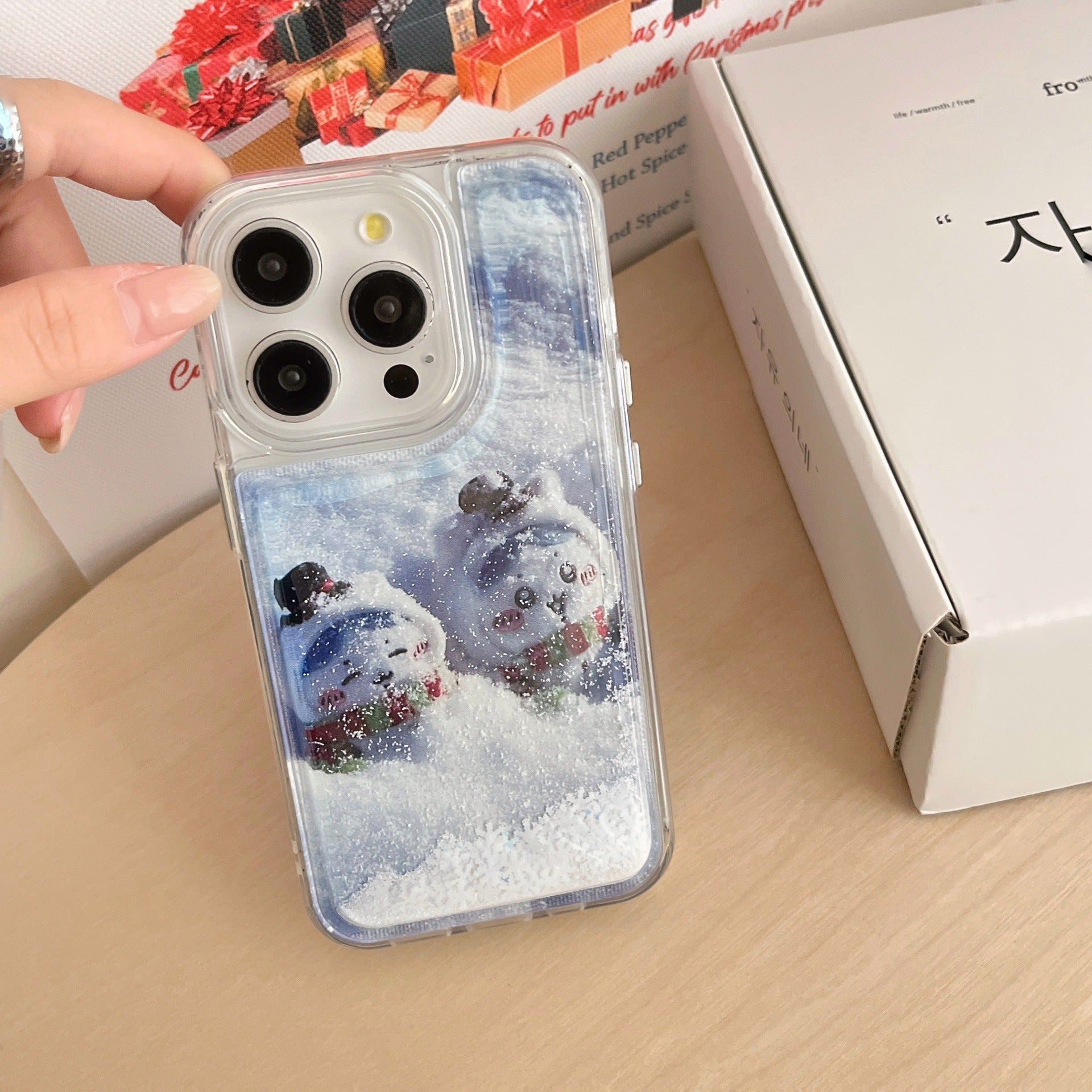 *PREMIUM* Frosted Quicksand Snowman Case