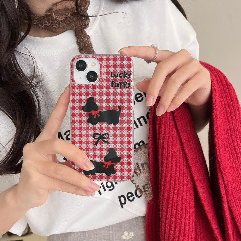 Vintage Pink Plaid Pup