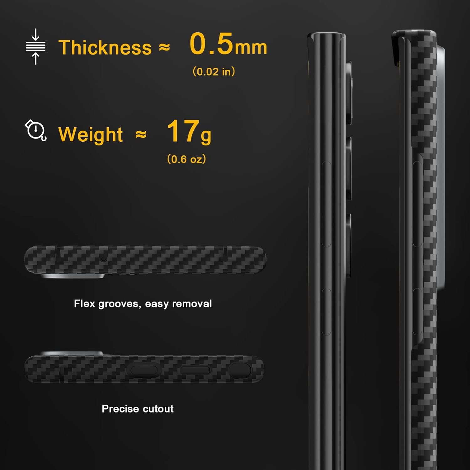 Galaxy Z Fold 7 Carbon Shield Case – Slim Shockproof Fold 7 Cover |