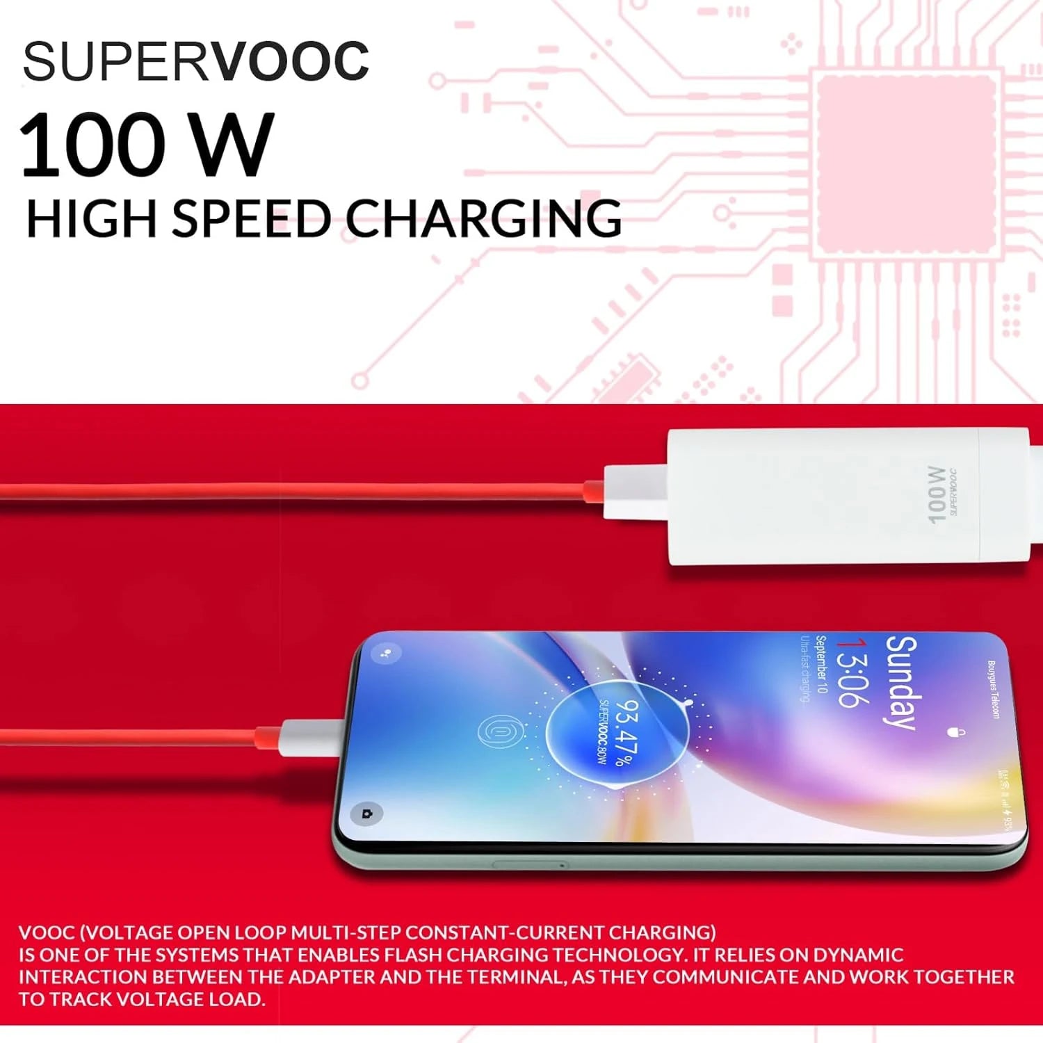 OnePlus original 100W SuperVOOC charging adapter