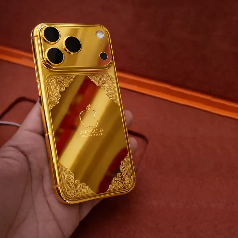 Luxury 24K gold finish case for iPhone 17 Pro Max