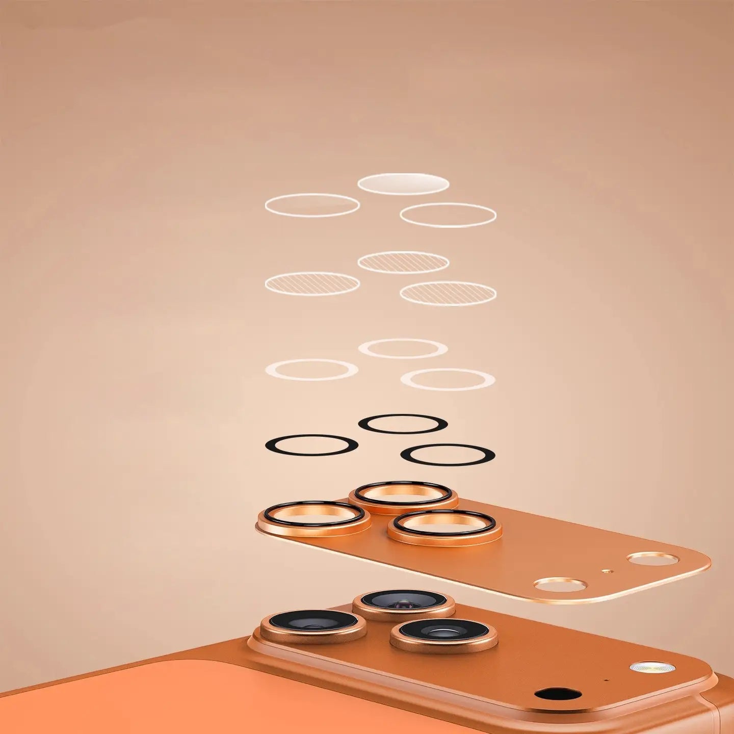 iPhone camera lens protector with scratch protection