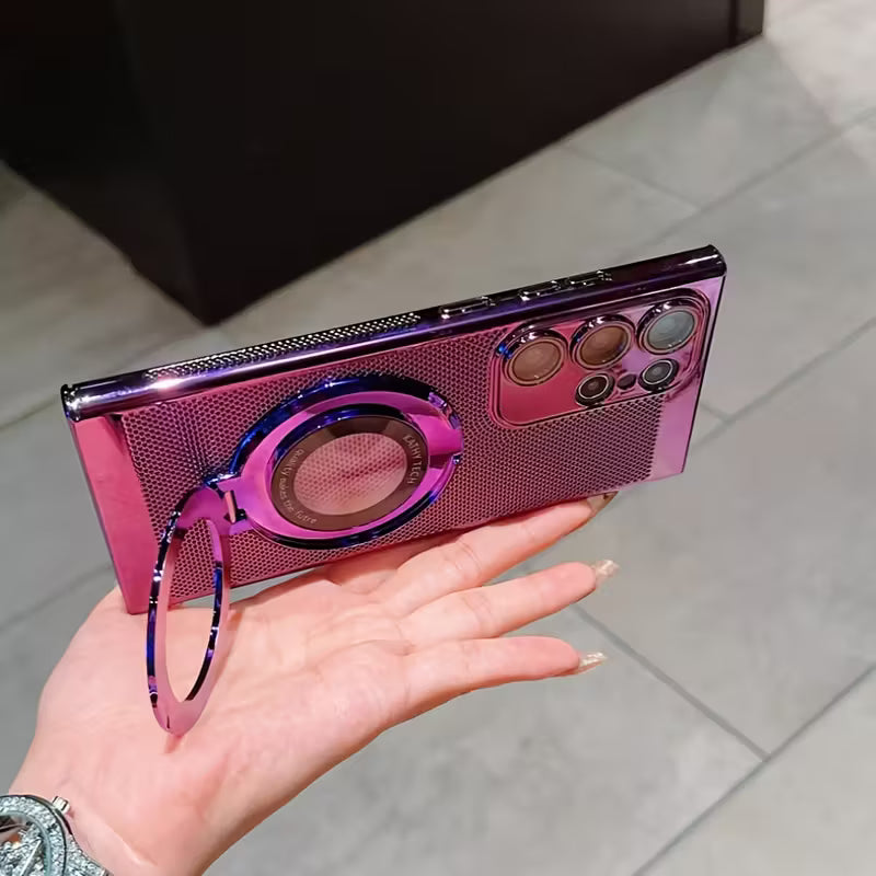 Rugged Rotating Wheel Back Cover for Samsung