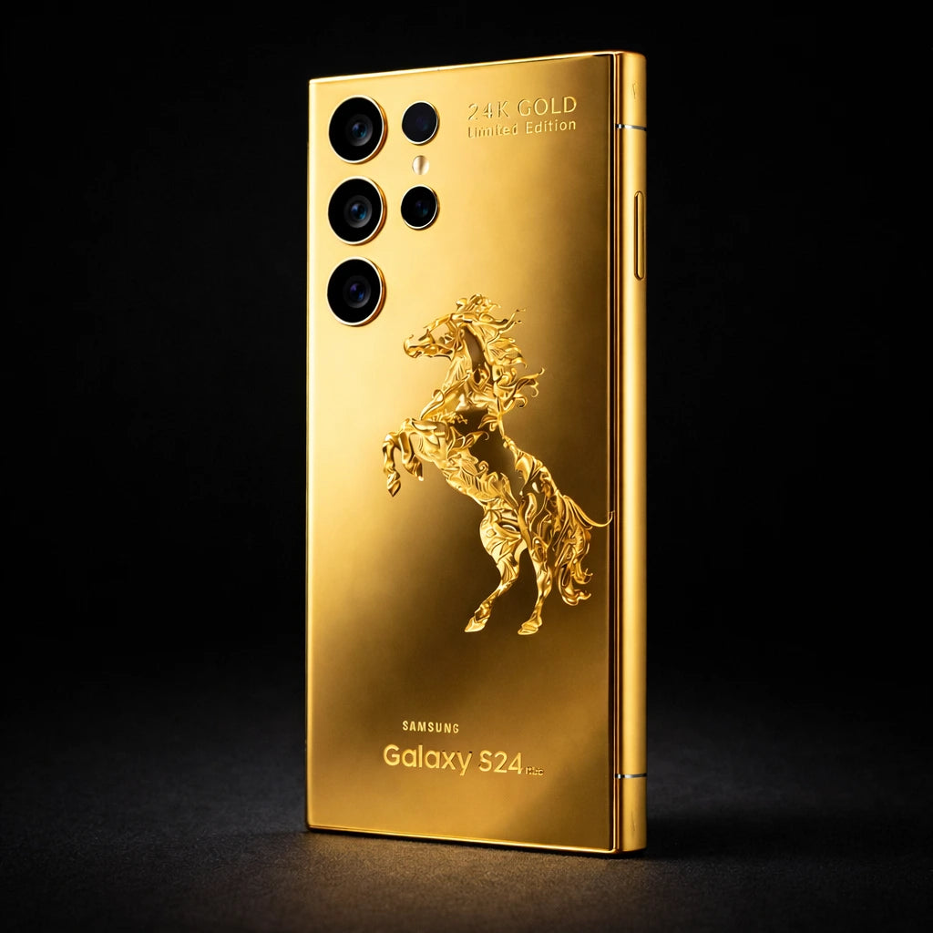 Luxury Royal Horse 24KT Gold Plated Designer Mobile Case