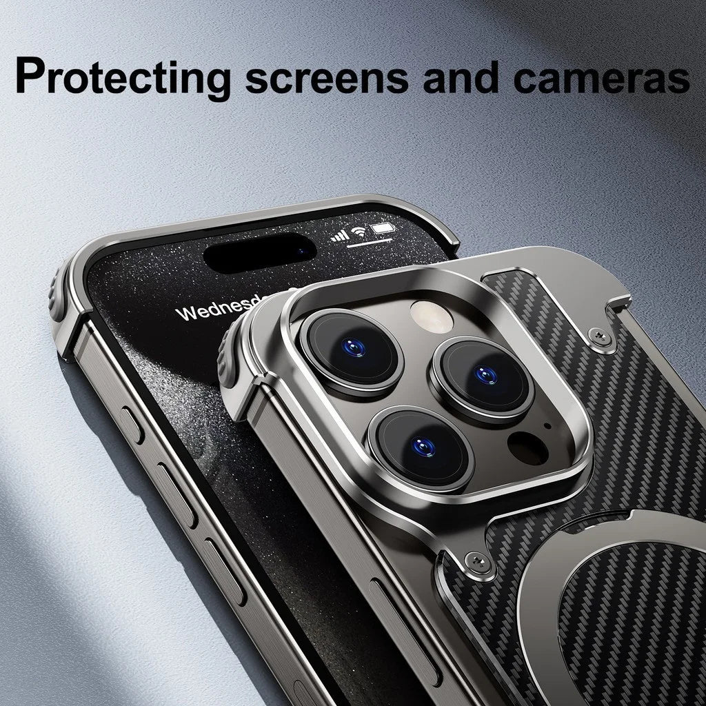 Ultra-Thin, Military-Grade Drop Protection iPhone Case with Kevlar & Magnetic Kickstand