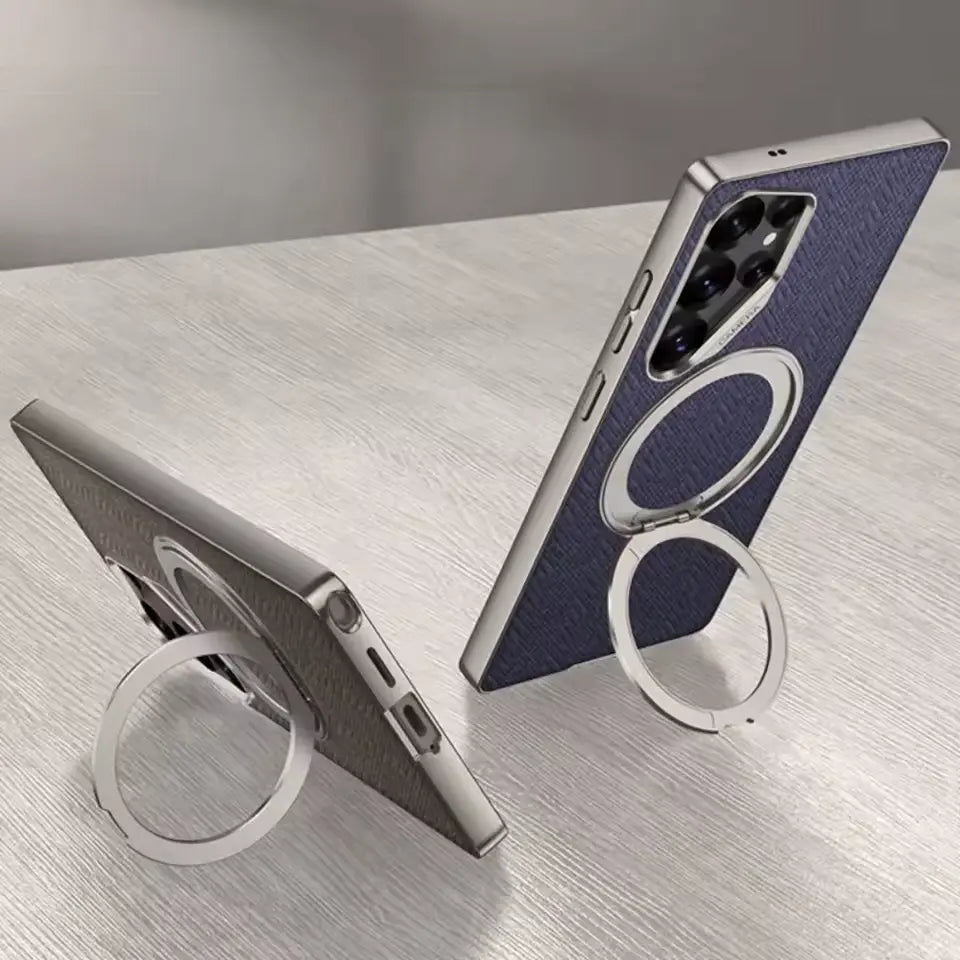 Premium Leather Case with Integrated Metal Kickstand- New Arrival