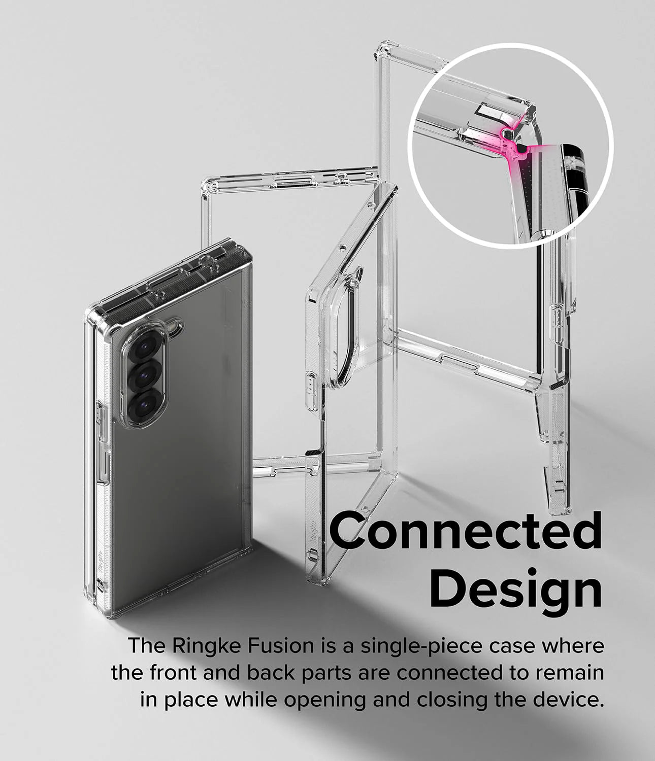 Galaxy Z Fold 6 transparent hybrid back cover