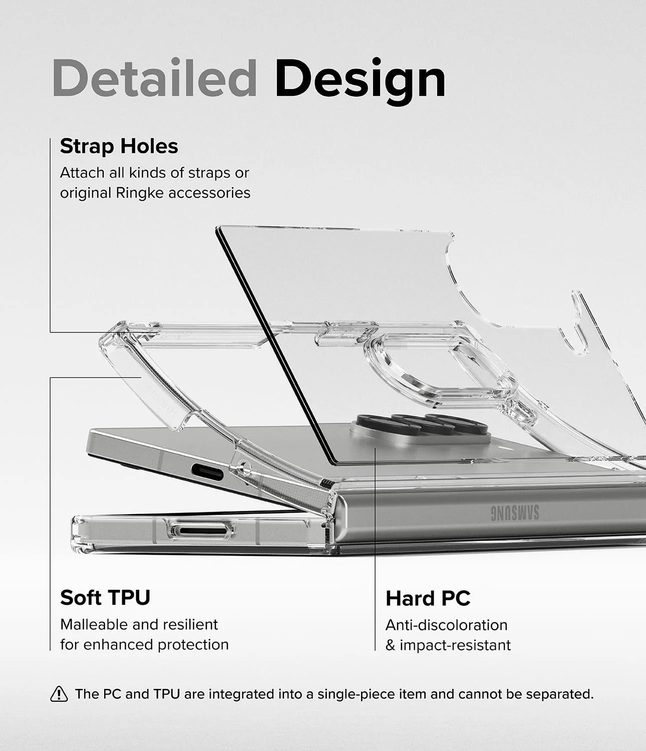 Shockproof clear bumper case Samsung Z Fold 6
