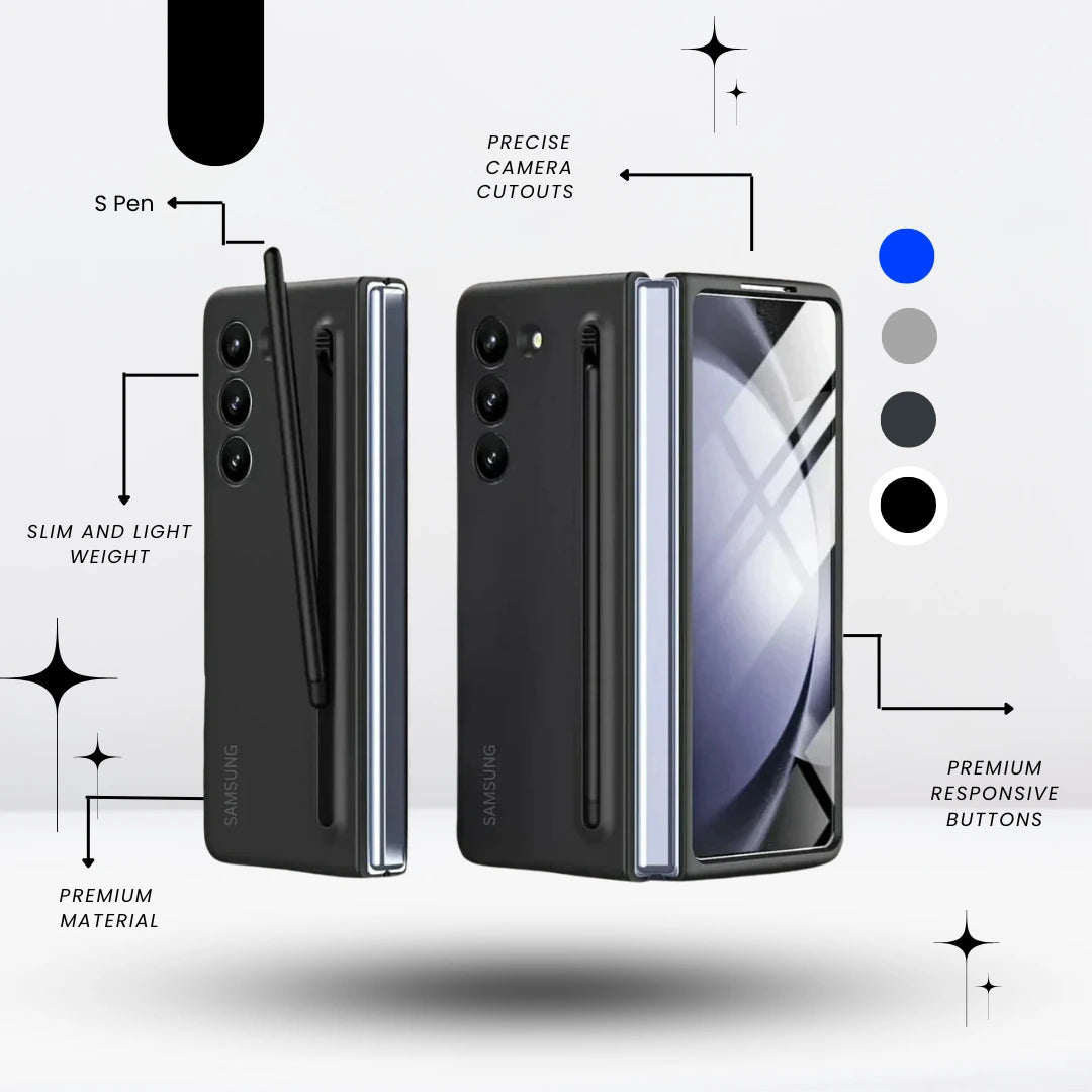 Samsung Z Fold S Pen Glass Case Blue