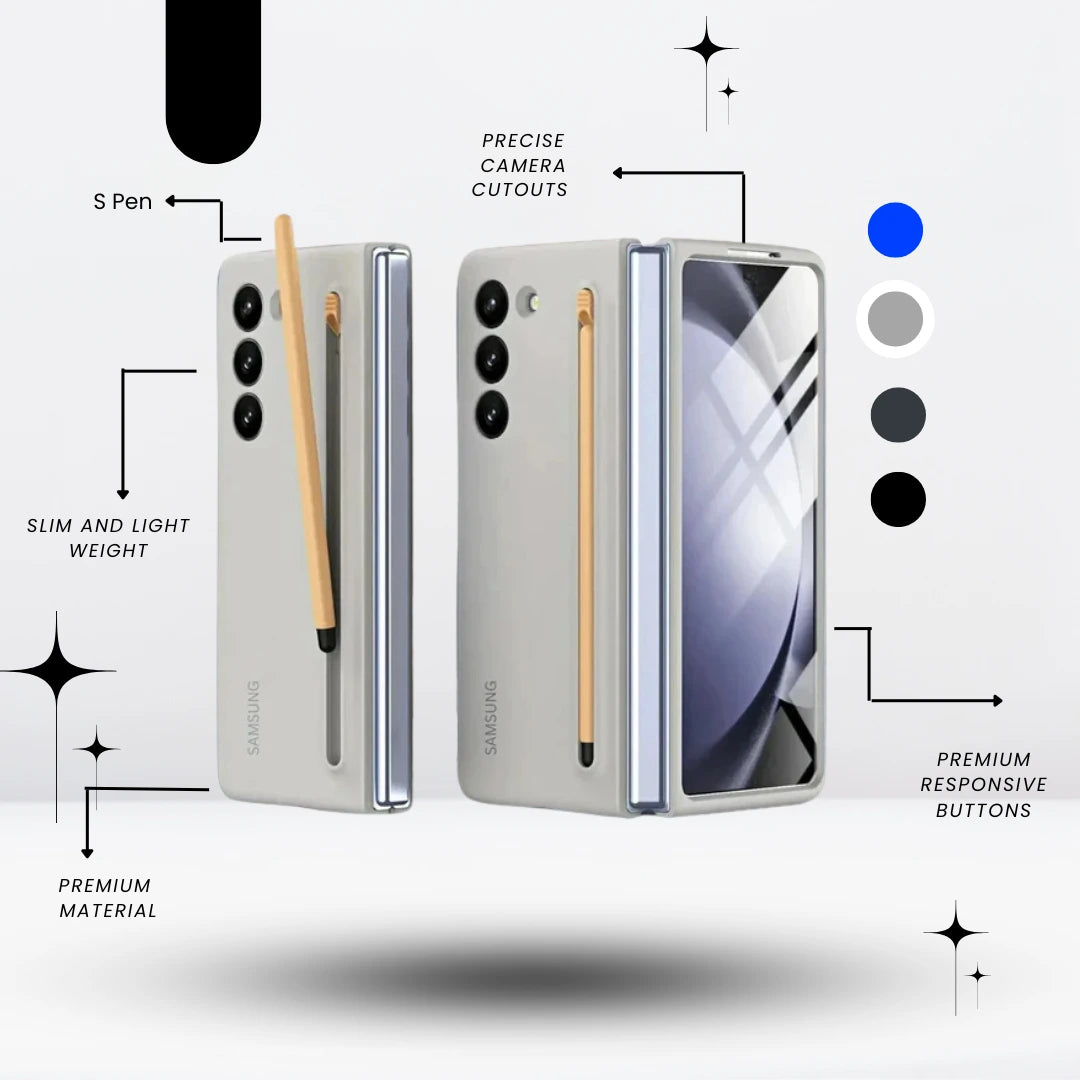 Samsung Z Fold S Pen Glass Case light gray