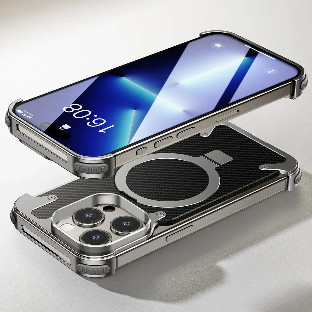 Ultra-Thin, Military-Grade Drop Protection iPhone Case with Kevlar & Magnetic Kickstand