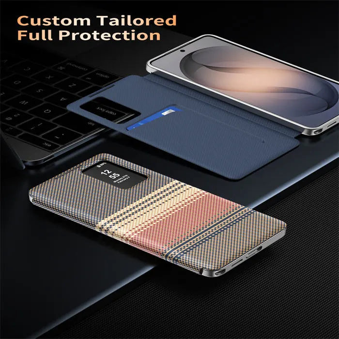 Smart View Textured Leather Armor Case