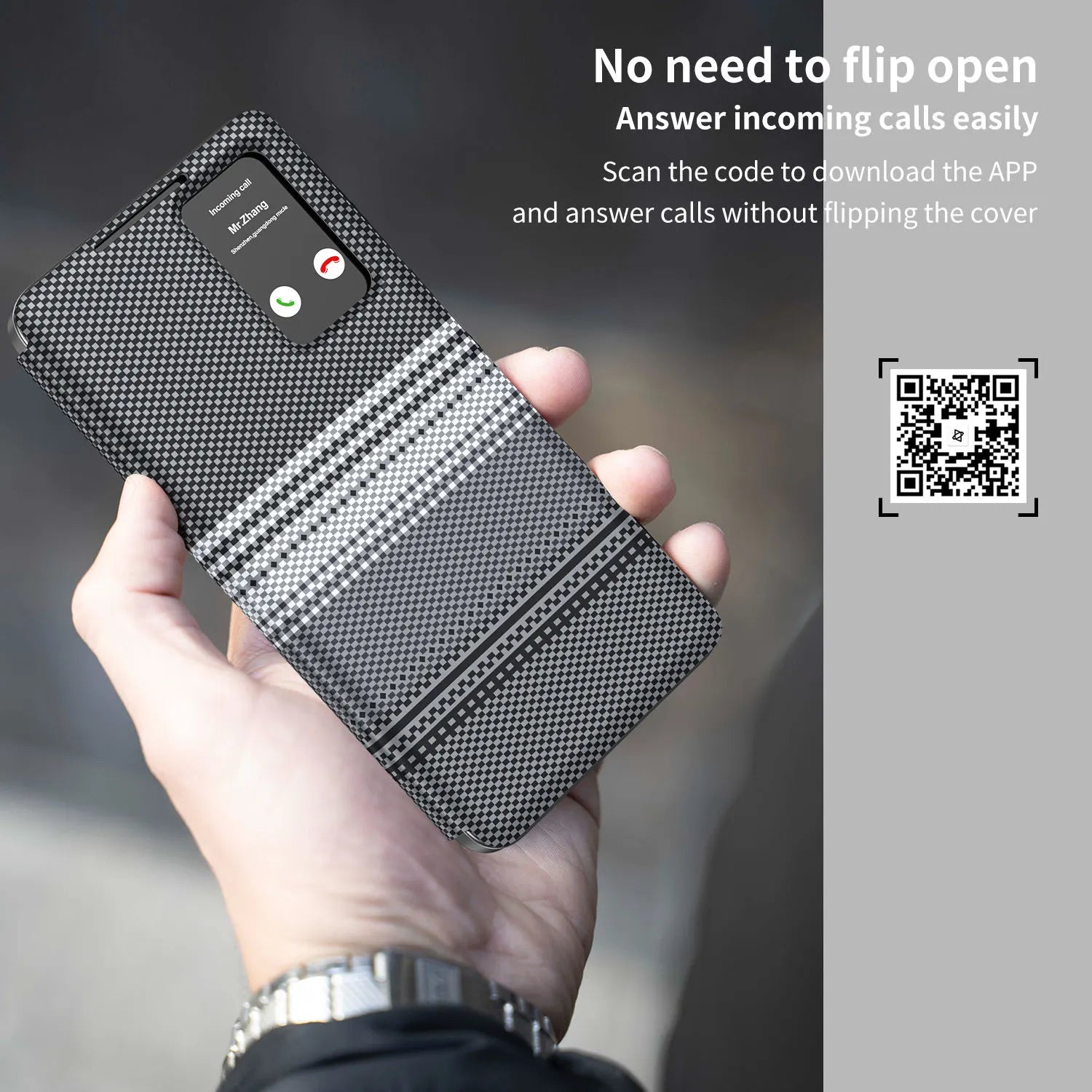 Smart View Textured Leather Case