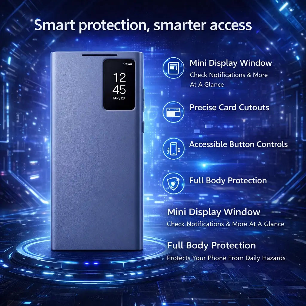 Smart View Wallet Case for smartphone black