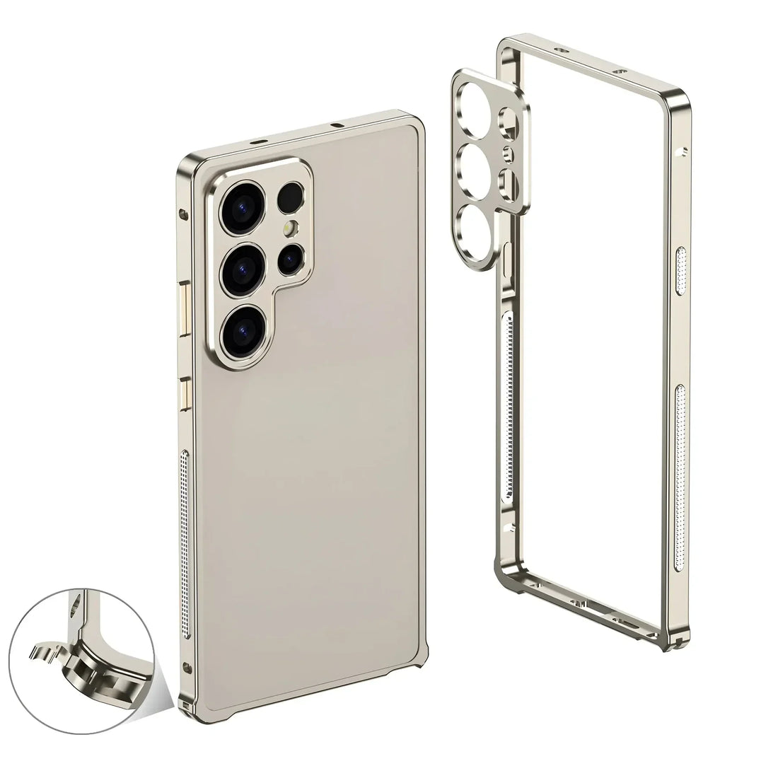 Titanium Edge Cover for Samsung with Metallic Frame Protection