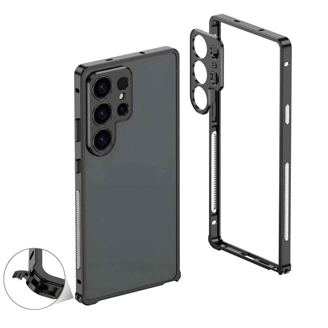 Titanium Edge Cover for Samsung with Metallic Frame Protection