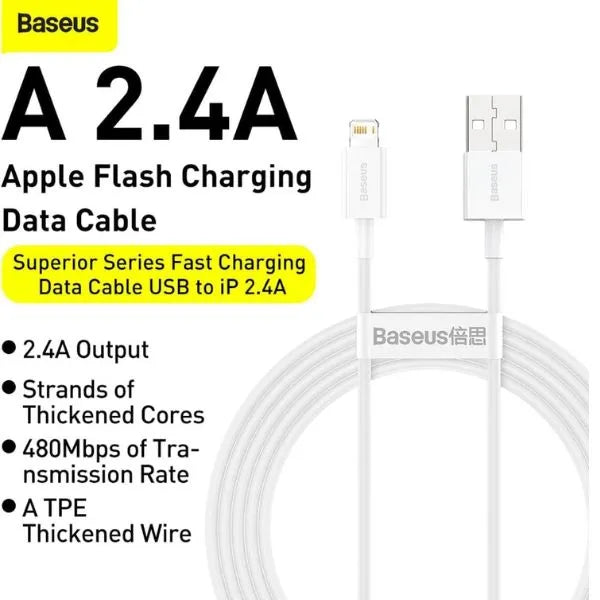 Superior Series Fast Charging Data Cable USB to IP 2.4A | M241 Micro USB Data & Charging Cable