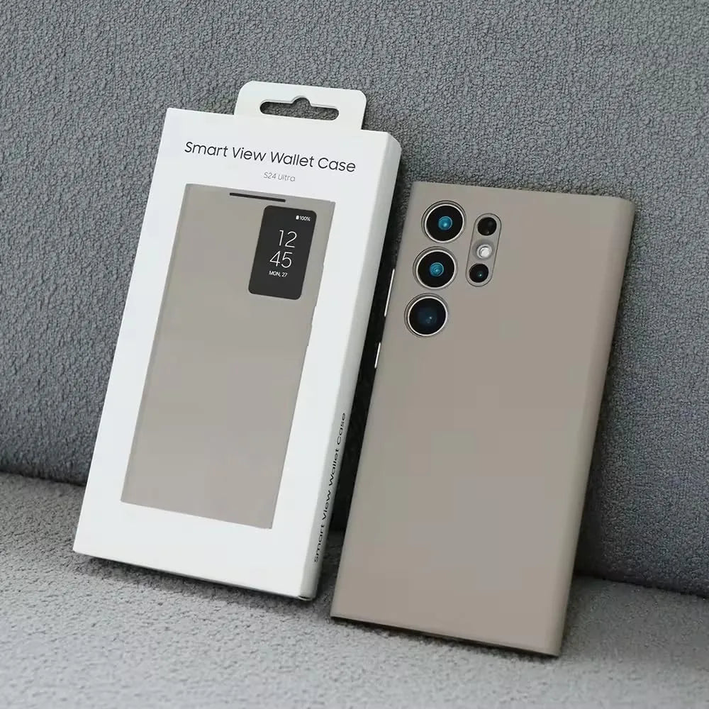 Smart View Wallet Case For Samsung - *Luxury Meets Functions*.