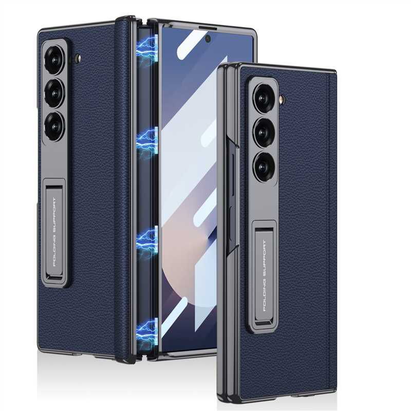 GKK Phantom Leather Case with Front Glass & Stand.
