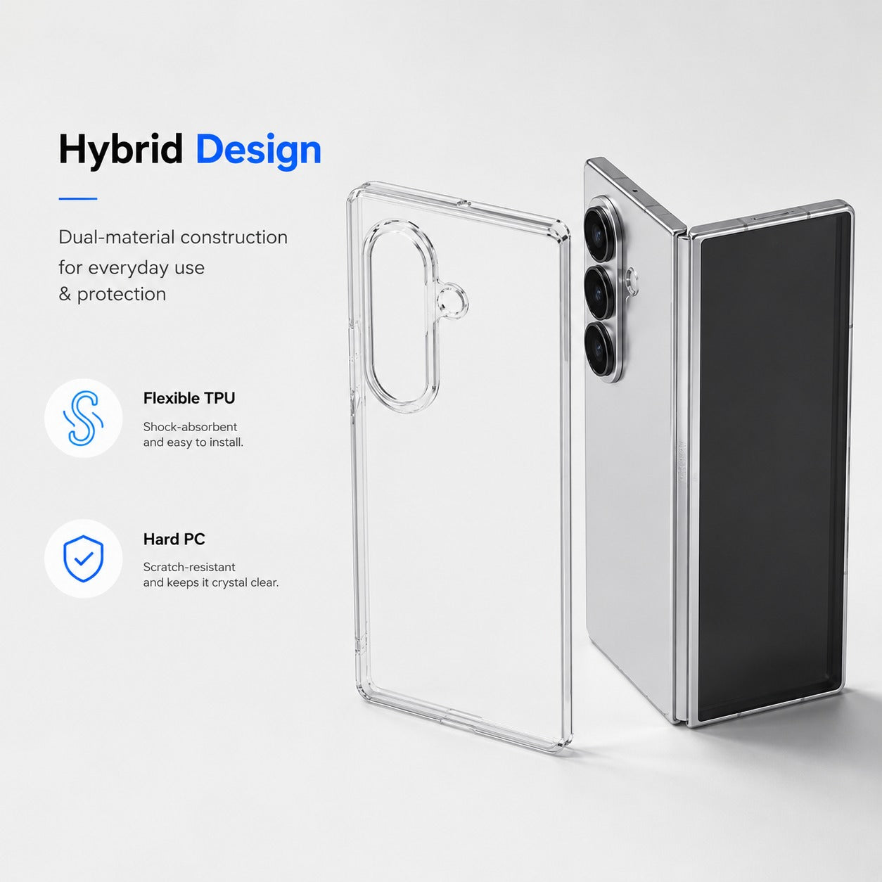 Crystal Clear Case for Samsung Galaxy Z Fold Series