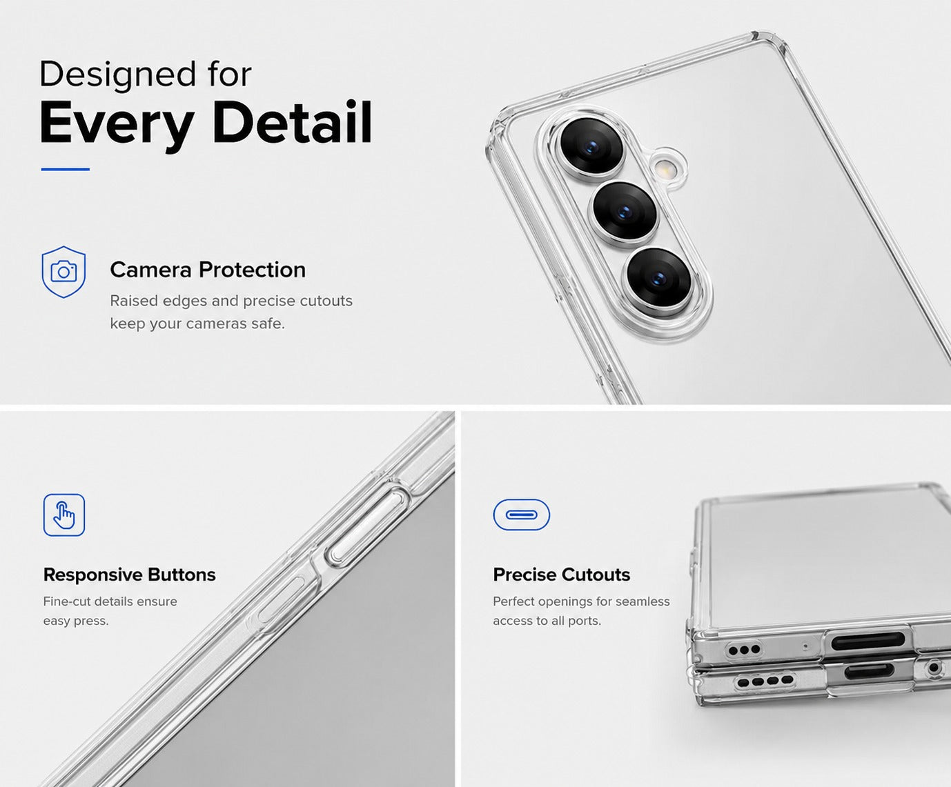 Crystal Clear Case for Samsung Galaxy Z Fold Series