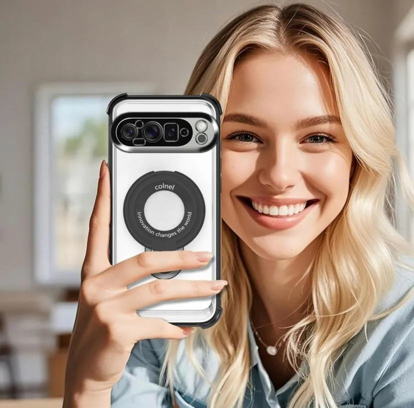 Google Pixel clear back case with 360 degree ring