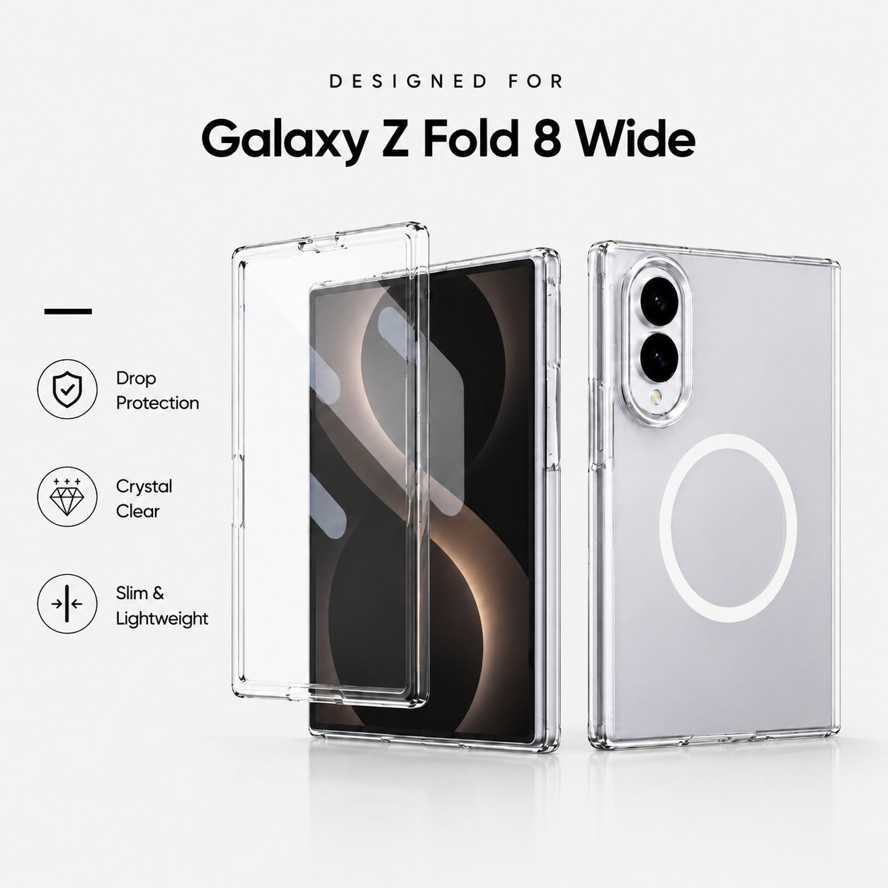 Crystal Clear Case for Samsung Galaxy Z Fold Series