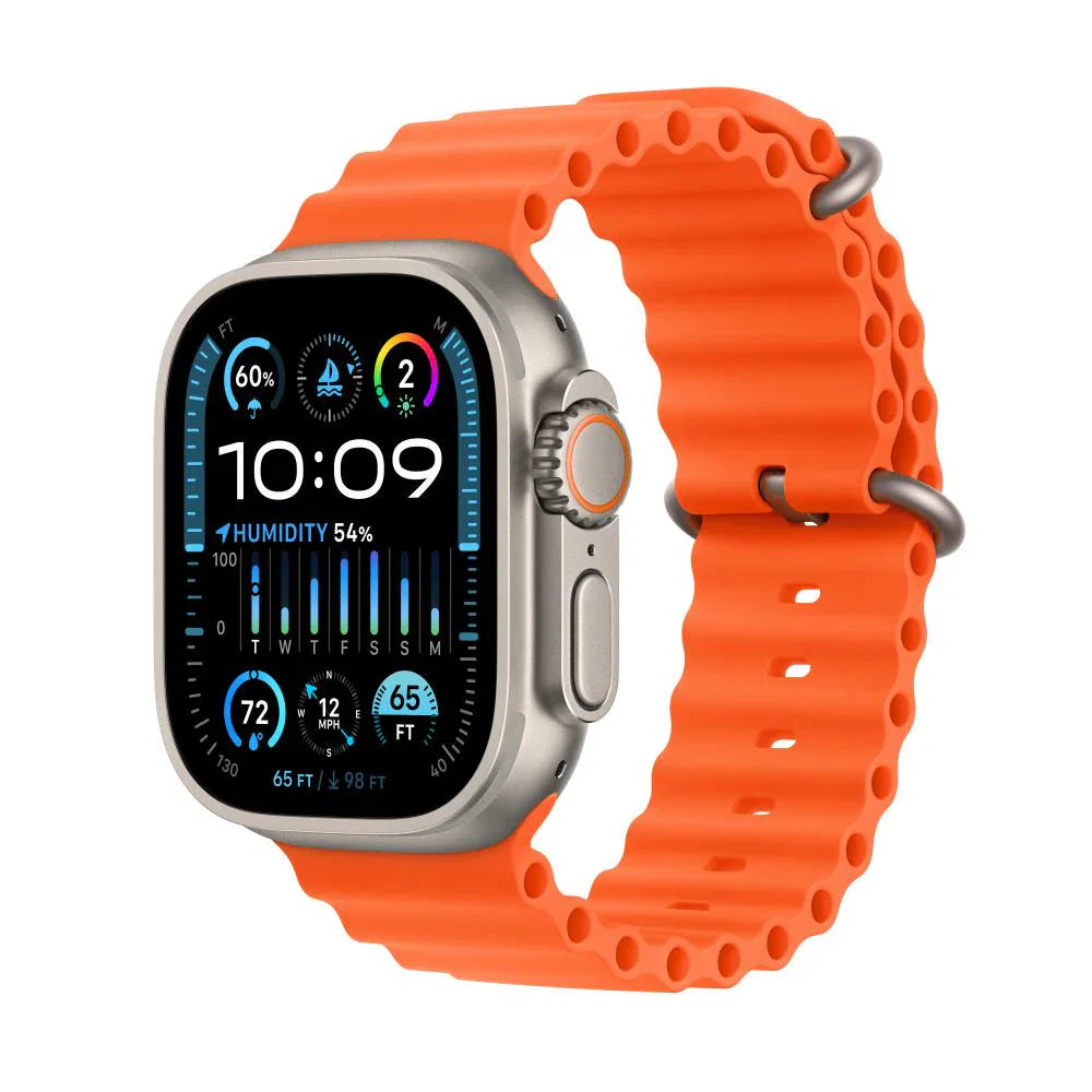 Apple Watch Ultra 2 [GPS + Cellular 49 mm] Smartwatch, Sports Watch with Black Titanium Case with Black Ocean Band. Fitness Tracker, Precision GPS, Action Button, Bright Retina Display.