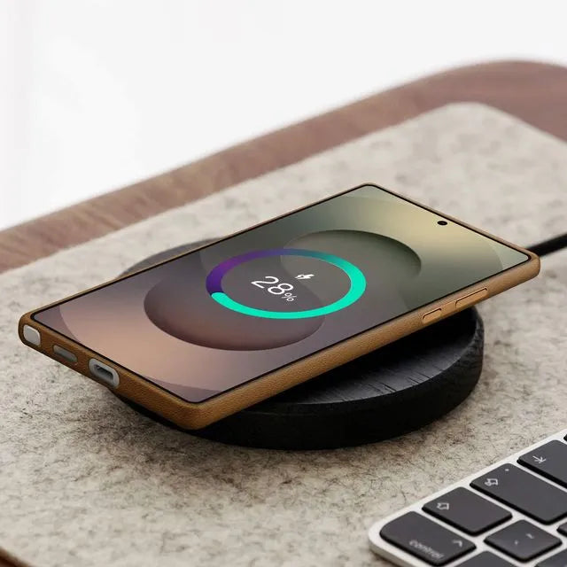 Original Samsung Metal Button Leather Case  - New Arrival.