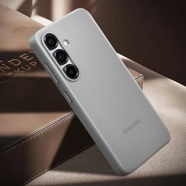 Original Samsung Metal Button Leather Case  - New Arrival.