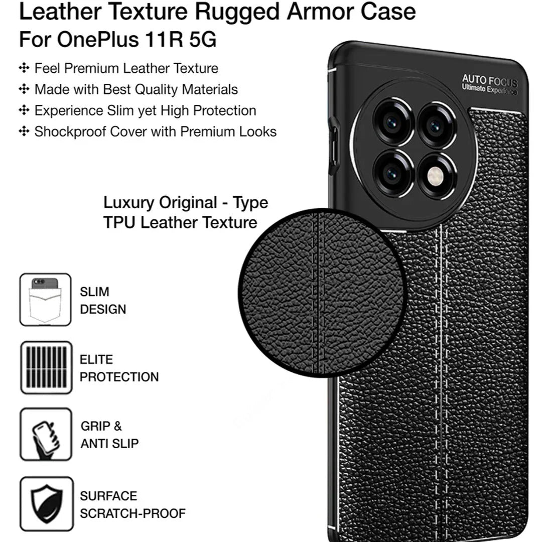 OnePlus Premium Leather Case with Urban Ring Grip - Hot Selling