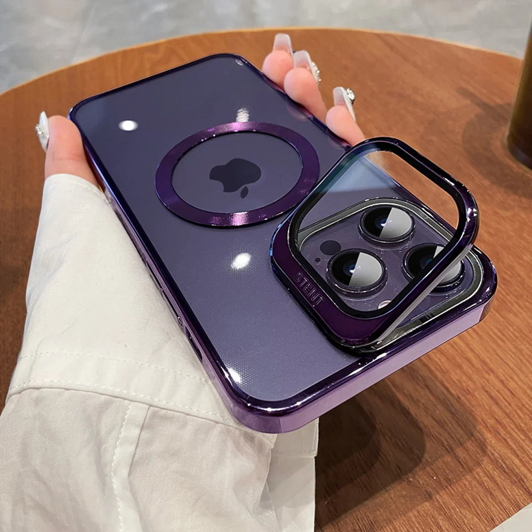 MagSafe Camera Protector Stand Case for iPhone - Luxury Style and Function