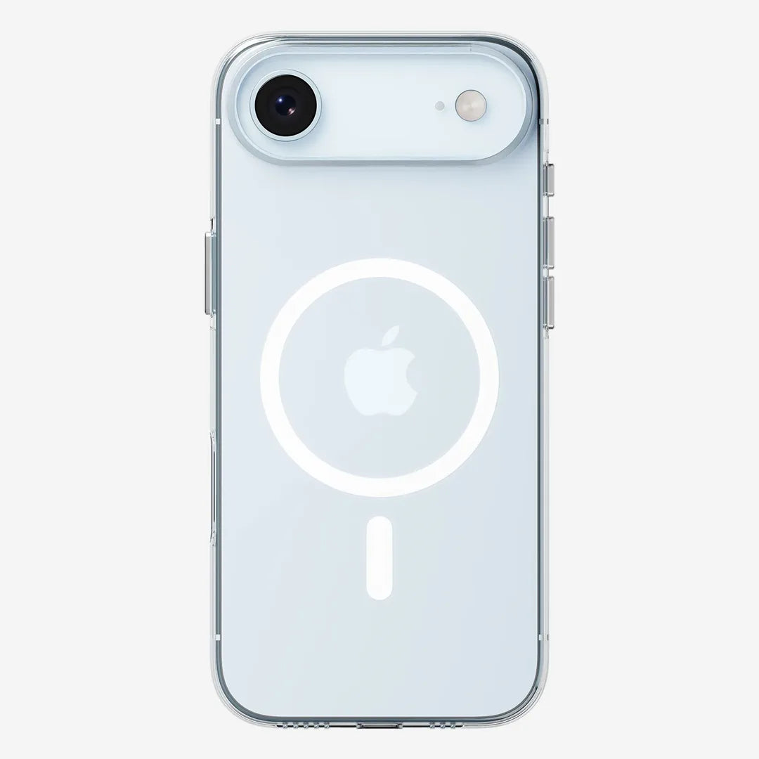 Crystal clear iPhone 17 Air phone case with anti yellow UV shield protection