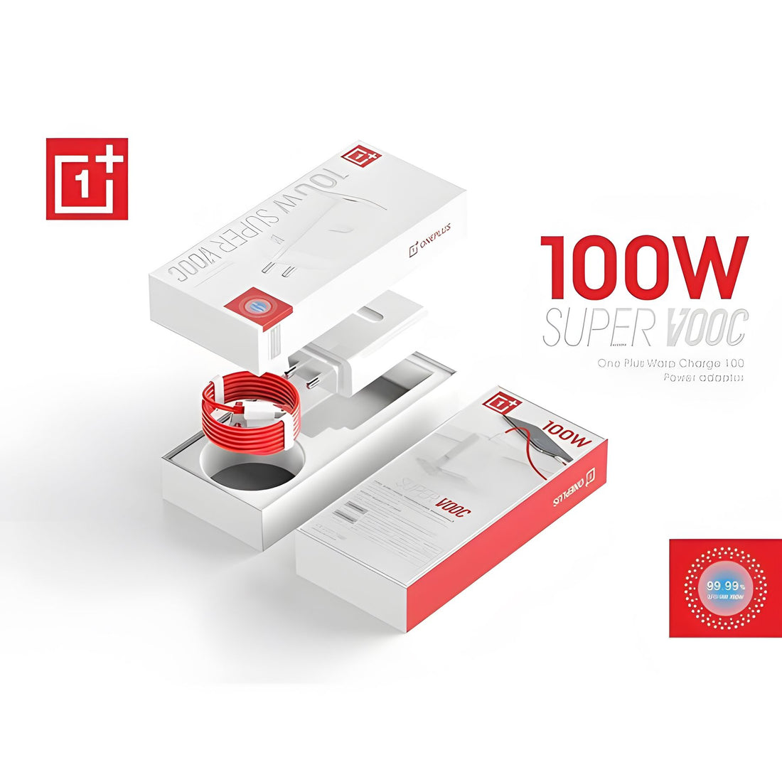 OnePlus 100W SuperVOOC Fast Charger with 1M Type-C Cable