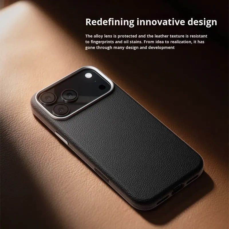 Premium Leather Textured Case for iPhone 18 Series